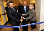 Joseph Straton, MD, MSCE, Ralph Muller, CEO of UPHS, and Joan Doyle, Executive Director of Penn Home Care & Hospice Services cut the ribbon